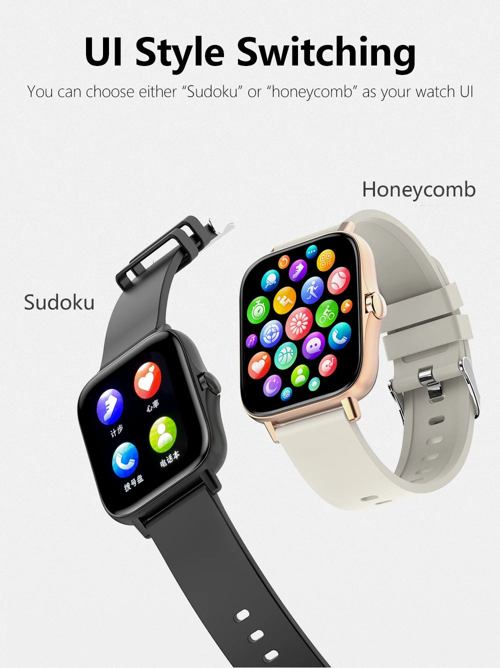 1.83'' Sports Smart Watch Fitness Health Monitor Waterproof Smartwatch Wireless Call Watches for Men Women IOS Xiaomi 2024