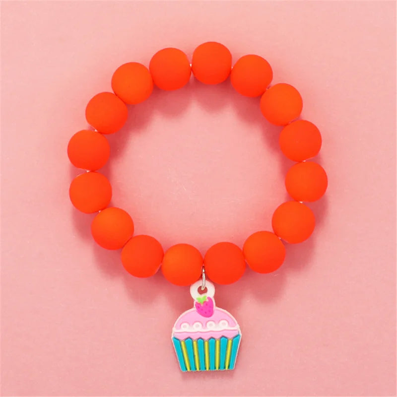 Makersland Cute Popcorn beads Bracelet Friendship Glass Bracelets For Girls Star Moon Cloud Flower Jewelry Accessories Wholesale