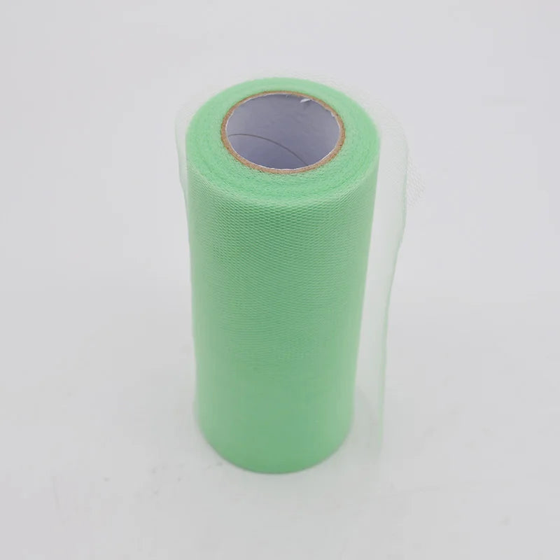 25Yards/Lot 6inch Tissue Tulle Roll Wedding Decoration Tutu Spool Craft Birthday Party Baby Shower Wedding Decor Supplies