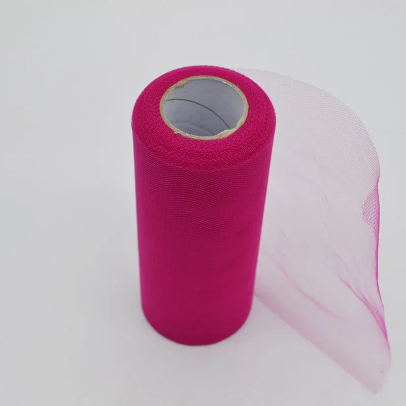 25Yards/Lot 6inch Tissue Tulle Roll Wedding Decoration Tutu Spool Craft Birthday Party Baby Shower Wedding Decor Supplies
