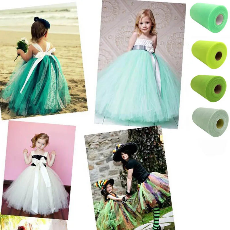 25Yards/Lot 6inch Tissue Tulle Roll Wedding Decoration Tutu Spool Craft Birthday Party Baby Shower Wedding Decor Supplies