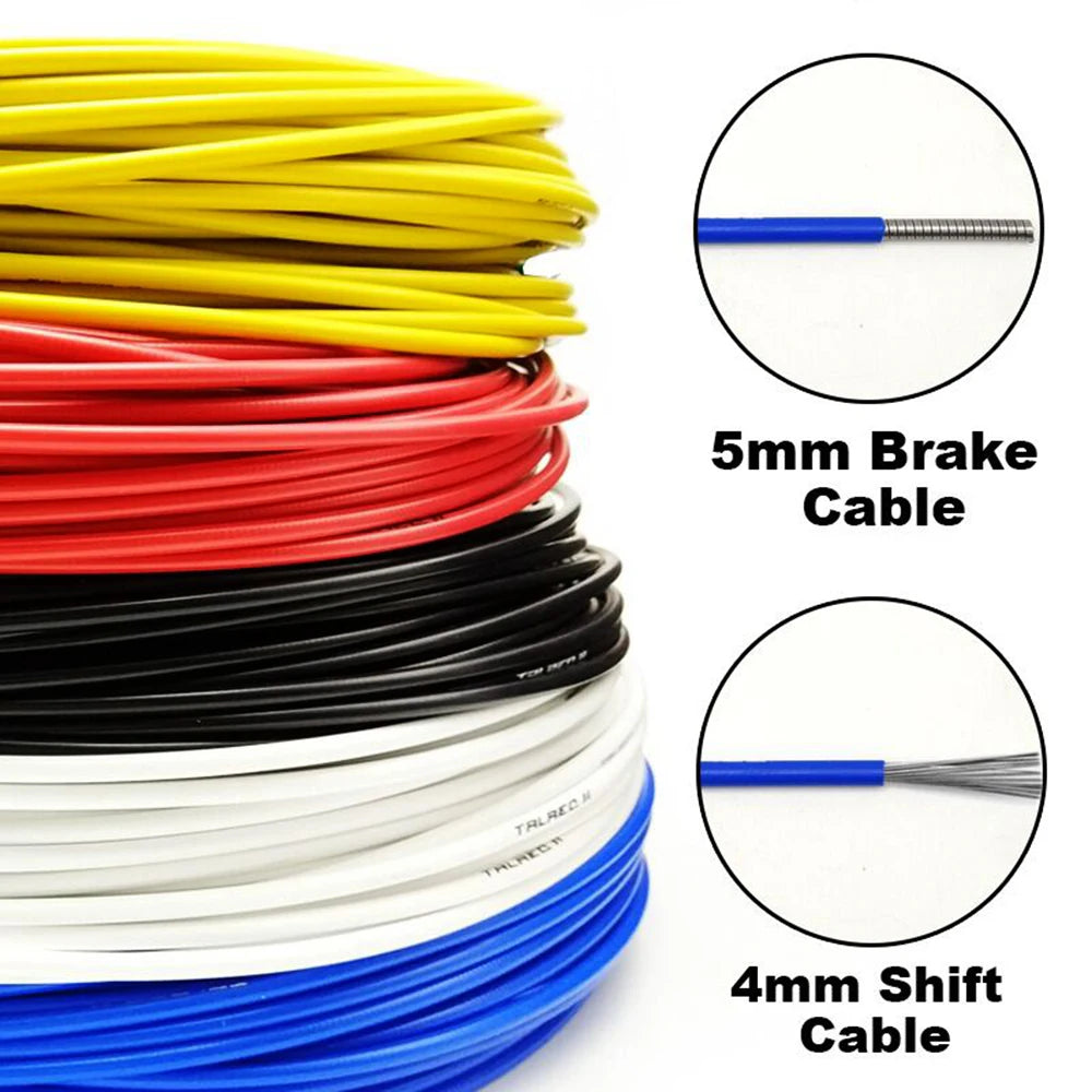 3m 4mm/5mm Bicycle Brake Cables Line Pipe Bike Shifters Derailleur Cable MTB Road Bike Shift Cable Wire Pipe High quality 6Color