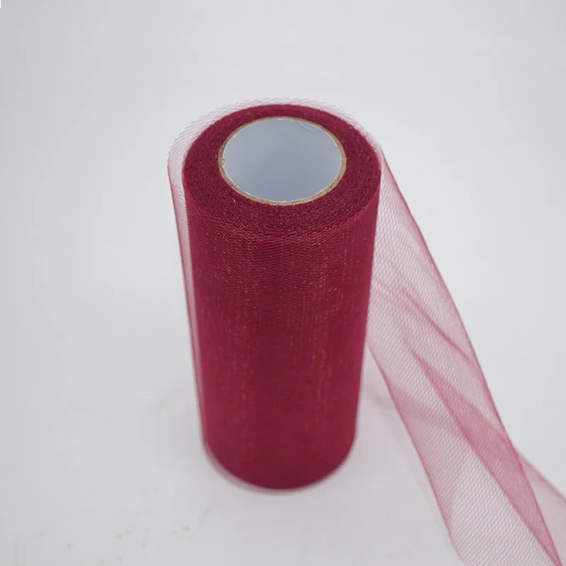 25Yards/Lot 6inch Tissue Tulle Roll Wedding Decoration Tutu Spool Craft Birthday Party Baby Shower Wedding Decor Supplies