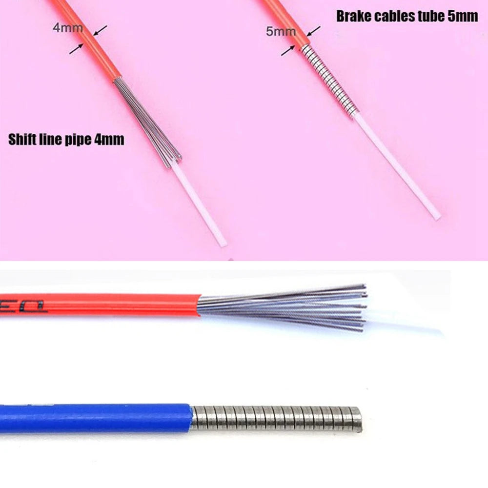 3m 4mm/5mm Bicycle Brake Cables Line Pipe Bike Shifters Derailleur Cable MTB Road Bike Shift Cable Wire Pipe High quality 6Color