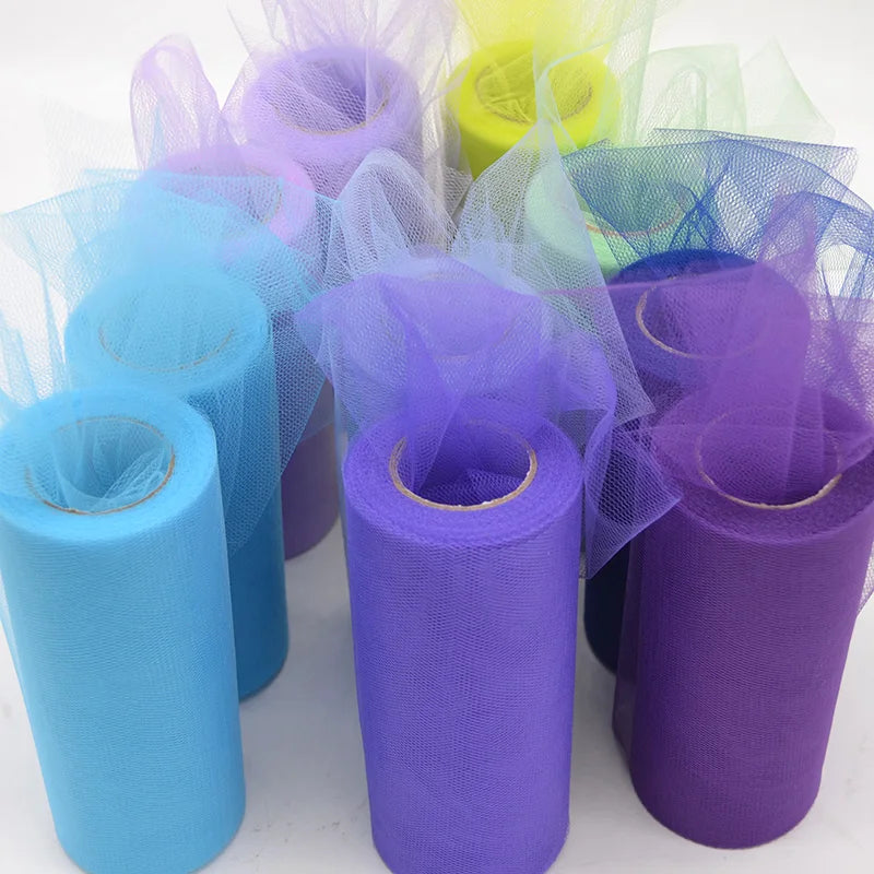25Yards/Lot 6inch Tissue Tulle Roll Wedding Decoration Tutu Spool Craft Birthday Party Baby Shower Wedding Decor Supplies