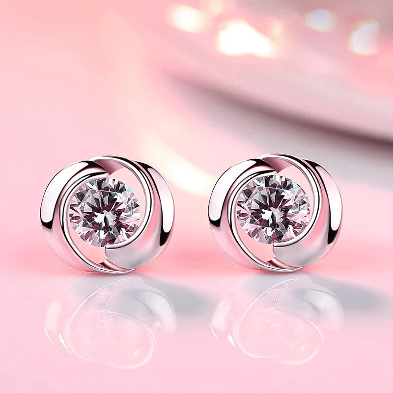 Delicate Cubic Zirconia Earrings Lady's Daily Wearable Accessories High-quality Silver Color Simple Elegant Women Jewelry