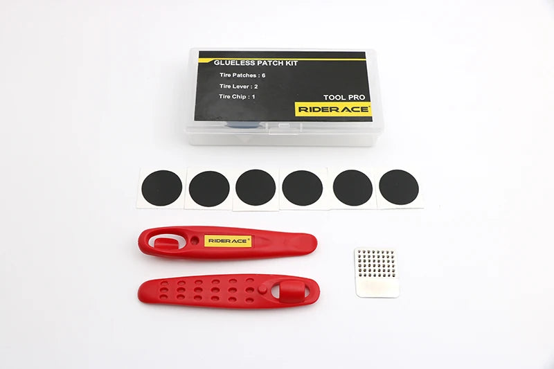 Bicycle Glueless Chip Patches Kit Tyre Tire Lever Wheel Repair Tool MTB Mountain Bike Road Inner Tire Piece Cycling Accessories