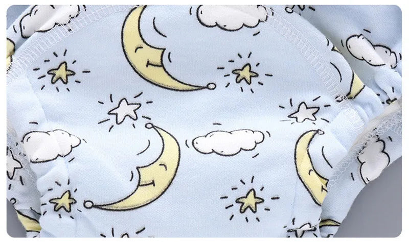 Baby Infant Toddler Waterproof Training Pants Cotton Changing Nappy Cloth Diaper Panties Gifts Reusable Washable 6 Layers Crotch