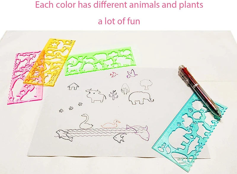 Geometry Spirograph Drawing Stencil Set Painting Template Ruler Art Craft Creative Children Kids Educational Toy Girls Boys Gift