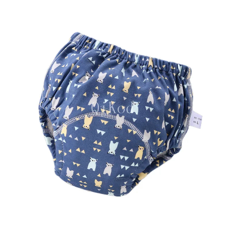 Baby Infant Toddler Waterproof Training Pants Cotton Changing Nappy Cloth Diaper Panties Gifts Reusable Washable 6 Layers Crotch