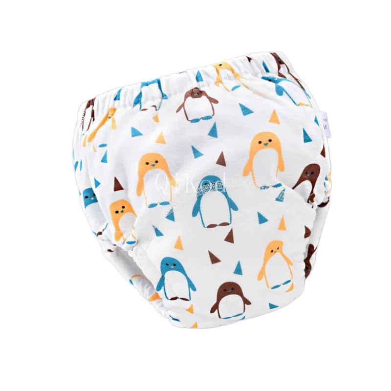 Baby Infant Toddler Waterproof Training Pants Cotton Changing Nappy Cloth Diaper Panties Gifts Reusable Washable 6 Layers Crotch