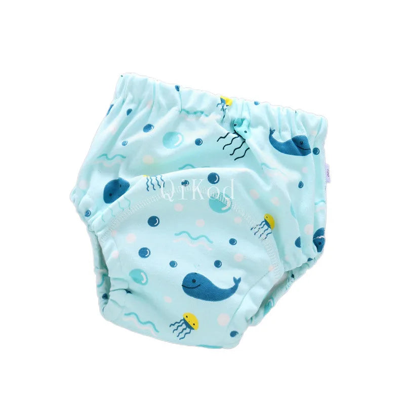 Baby Infant Toddler Waterproof Training Pants Cotton Changing Nappy Cloth Diaper Panties Gifts Reusable Washable 6 Layers Crotch