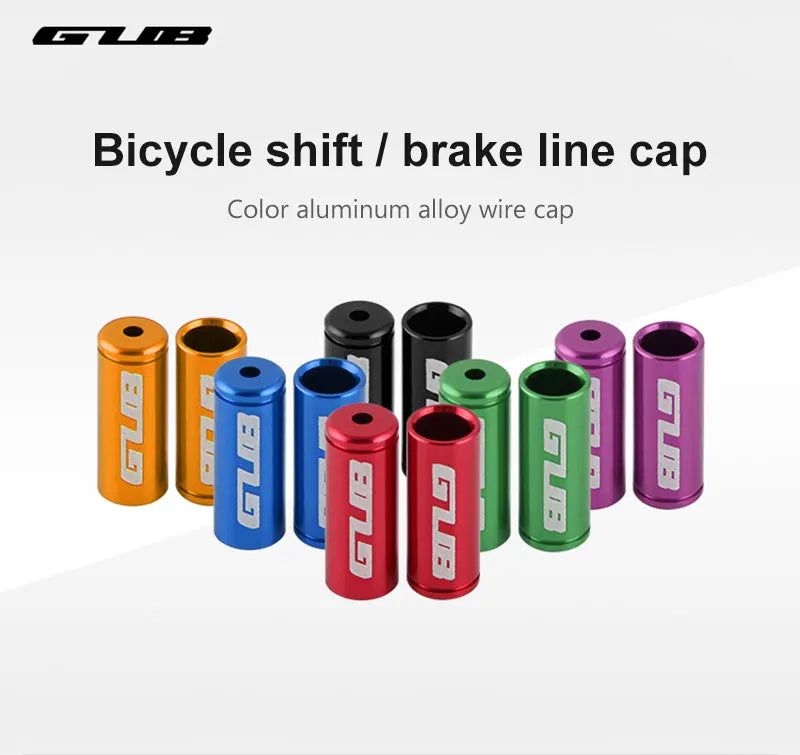 GUB 10pcs CNC Bicycle Derailleur Cable Housing End Cap Bike Brake Cable Housing Cover MTB Road Bike Brake Shift Line Cover