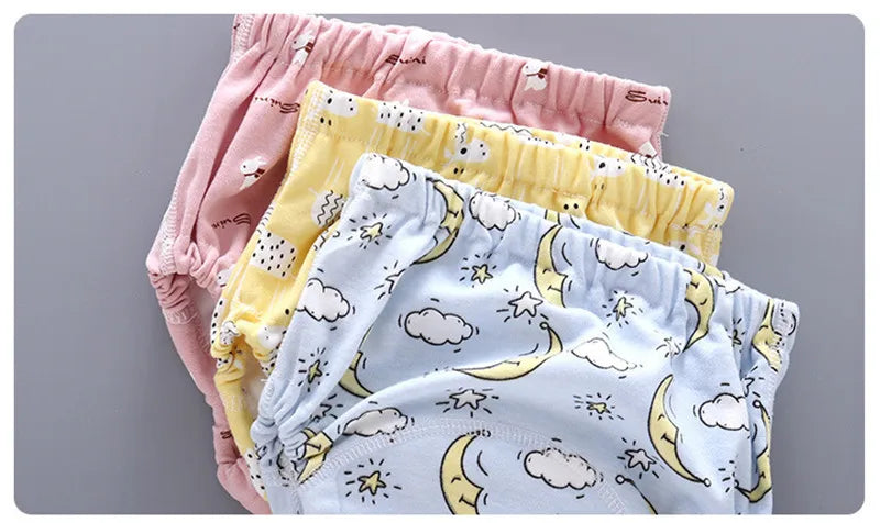 Baby Infant Toddler Waterproof Training Pants Cotton Changing Nappy Cloth Diaper Panties Gifts Reusable Washable 6 Layers Crotch