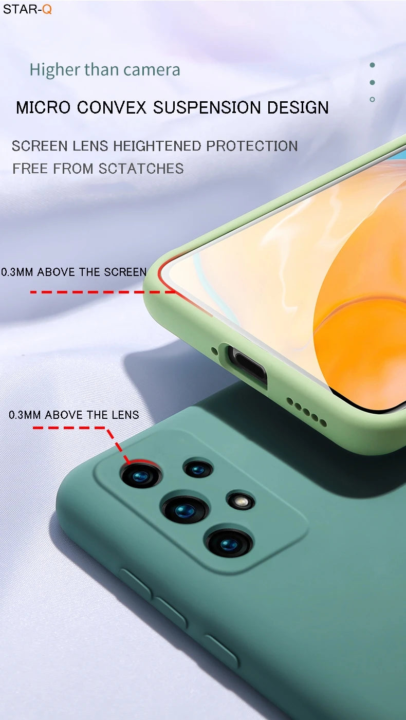 New Upgrade Camera Protector Liquid Silicone Phone Case For Samsung Galaxy A52 A72 A32 4G 5G A53 Original Back Cover Cases