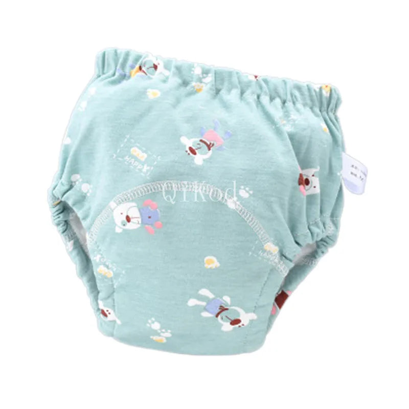 Baby Infant Toddler Waterproof Training Pants Cotton Changing Nappy Cloth Diaper Panties Gifts Reusable Washable 6 Layers Crotch