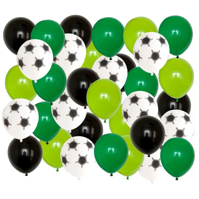 40pcs 12 inch Thicken Soccer Balls Football Latex Balloons Birthday Party Decoration Kids Children's Toys Football Theme Party