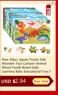 15*11cm 3D Puzzle Cartoon Animals Wood Puzzle Kids Cognitive Jigsaw Puzzle Baby Wooden Toys Educational Toys for Children