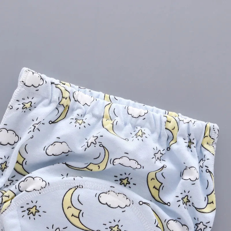 Baby Infant Toddler Waterproof Training Pants Cotton Changing Nappy Cloth Diaper Panties Gifts Reusable Washable 6 Layers Crotch