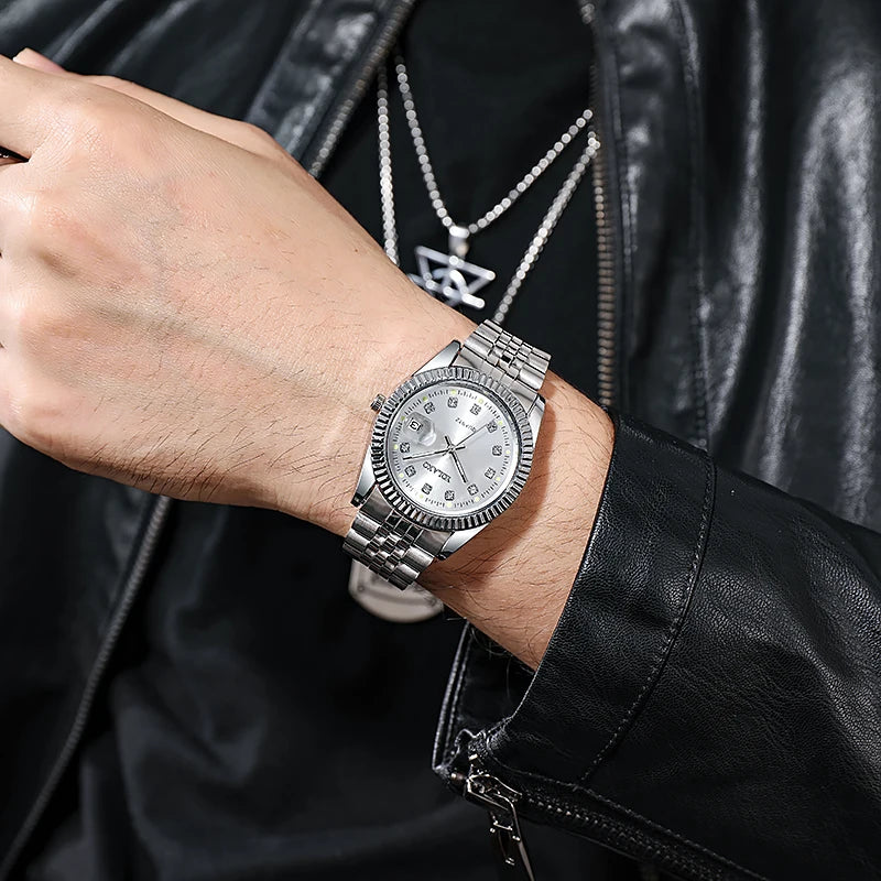 Men Quartz Watches Luxury Brand Top Quality Full Steel