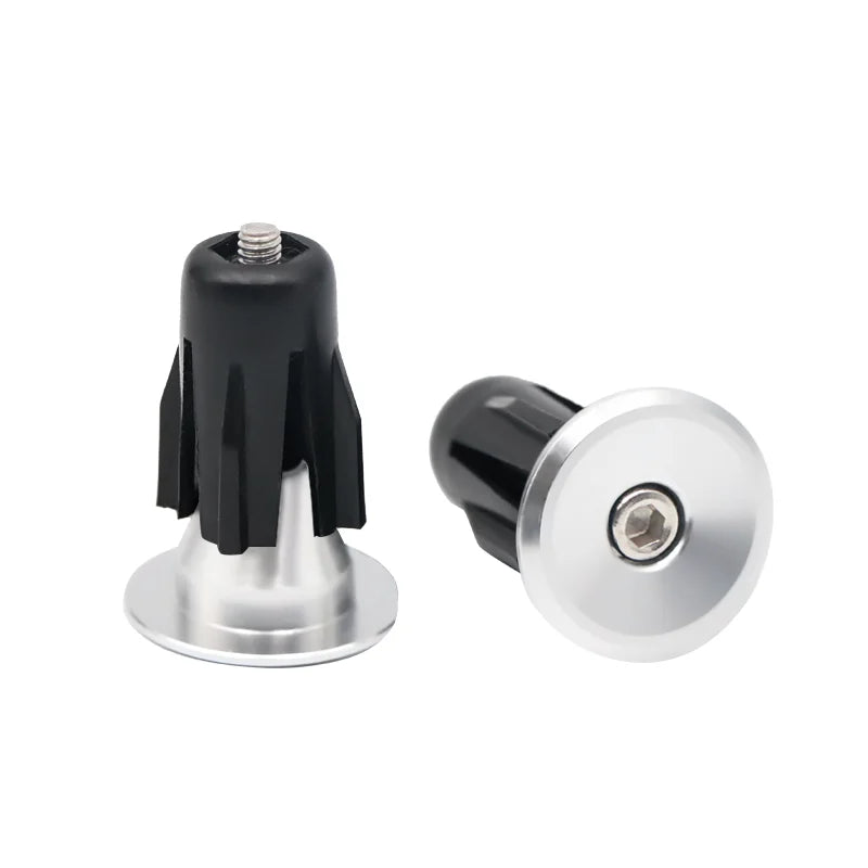 Bicycle Grip Handlebar End Cap Aluminium Alloy Lock MTB Mountain Cycling Handle Bar Grips End Plugs Black For Bike Accessories