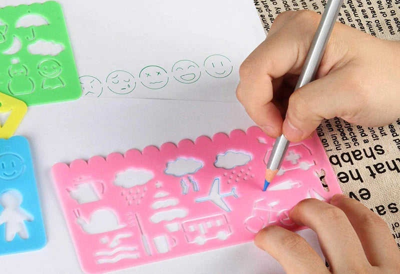 Geometry Spirograph Drawing Stencil Set Painting Template Ruler Art Craft Creative Children Kids Educational Toy Girls Boys Gift