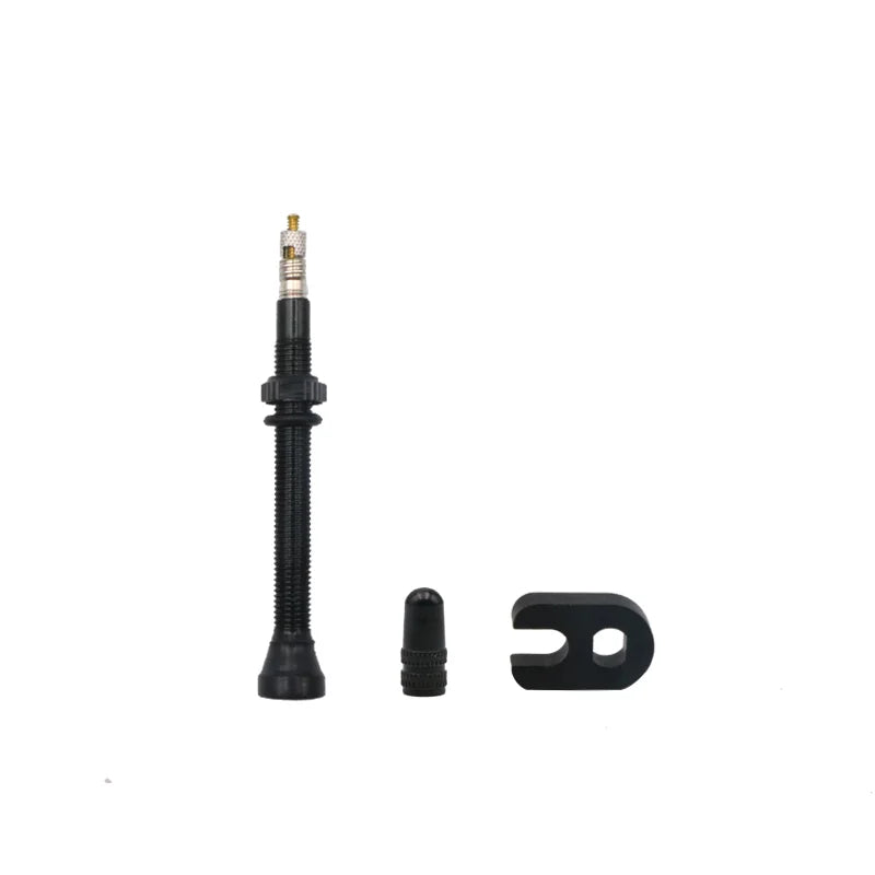 2Pcs 40/60MM Bicycle Vacuum Air Valve Durable Alloy Stem Brass Core F/V Presta MTB Bike Tubeless Tire Nozzle Cap Cycling Parts