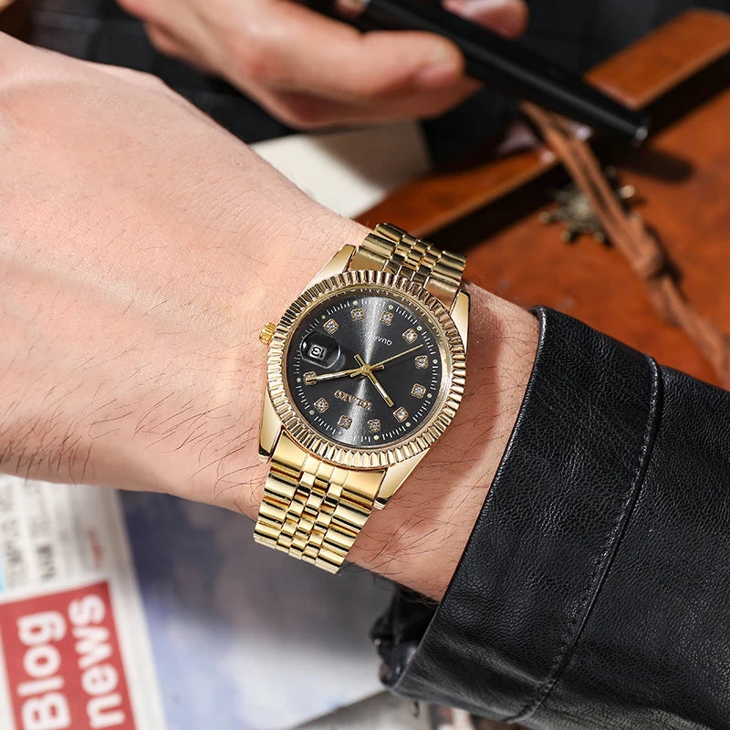 Men Quartz Watches Luxury Brand Top Quality Full Steel