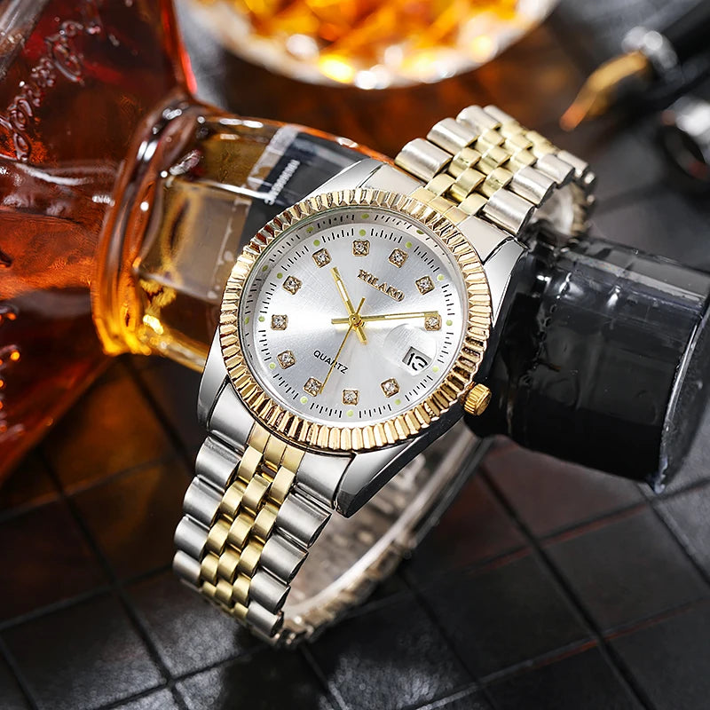 Men Quartz Watches Luxury Brand Top Quality Full Steel