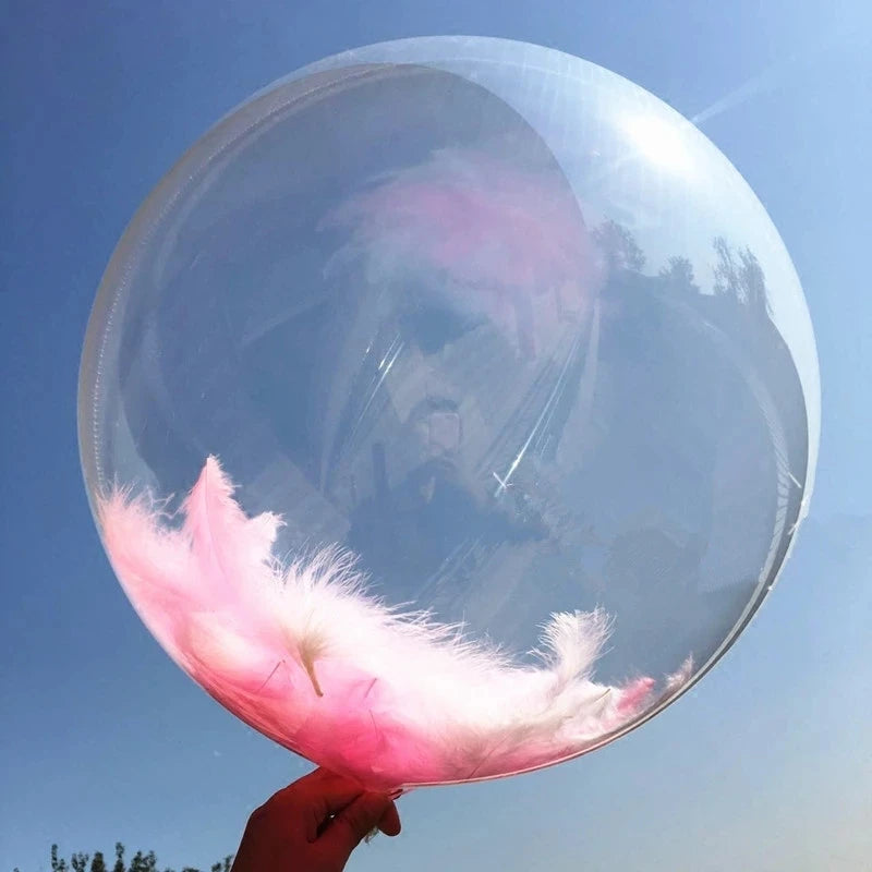 10pcs 10-24inch Transparent Bobo Bubble Balloon Clear Inflatable Air Helium Globos Wedding Birthday Party Decoration Baby Shower