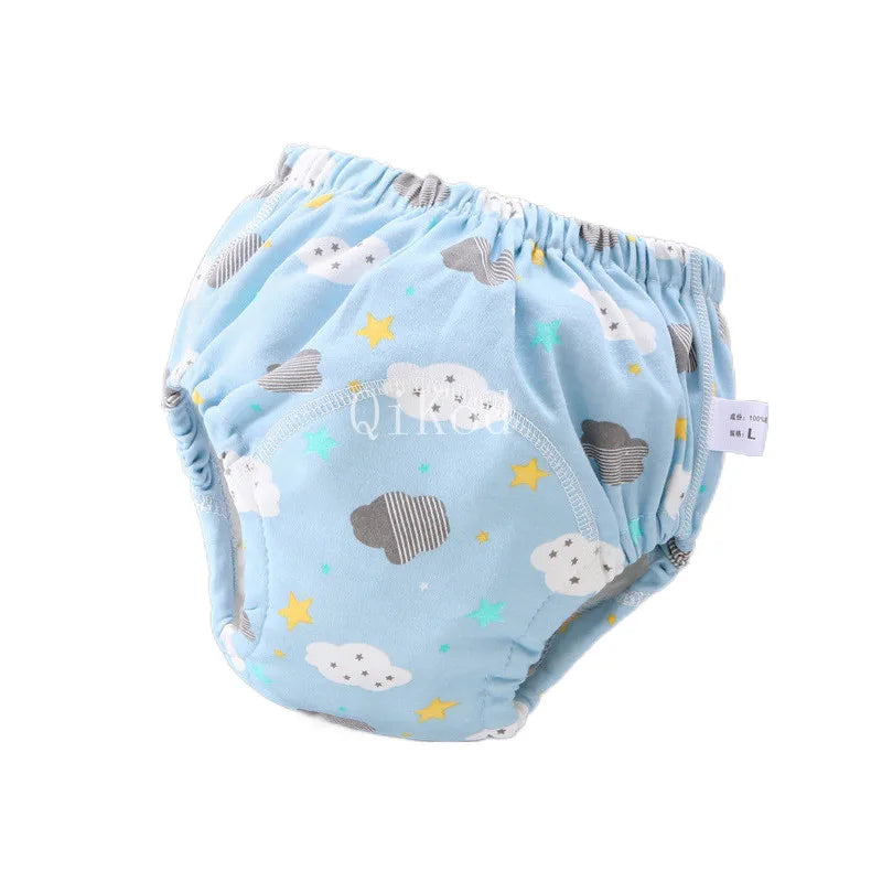 Baby Infant Toddler Waterproof Training Pants Cotton Changing Nappy Cloth Diaper Panties Gifts Reusable Washable 6 Layers Crotch
