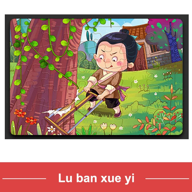30 Pieces Wooden 3d Puzzles Cartoon Animal Jigsaw Puzzle Board Game Preschool Montessori Educational Toys For Children