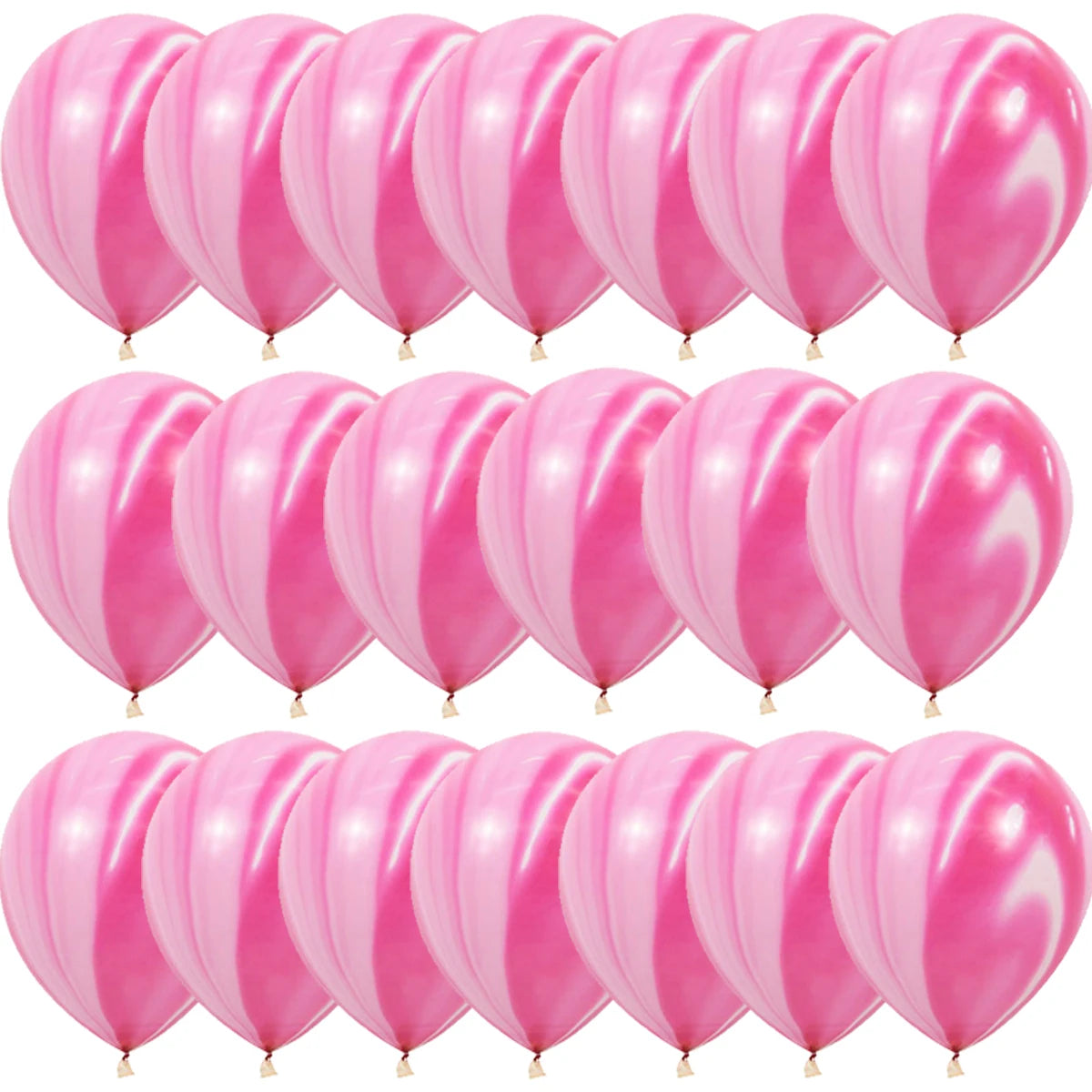 40 Pcs Blue Set Agate Marble Balloons Silver Confetti Balloon Wedding Valentine's Day Baby Shower Birthday Party Decorations