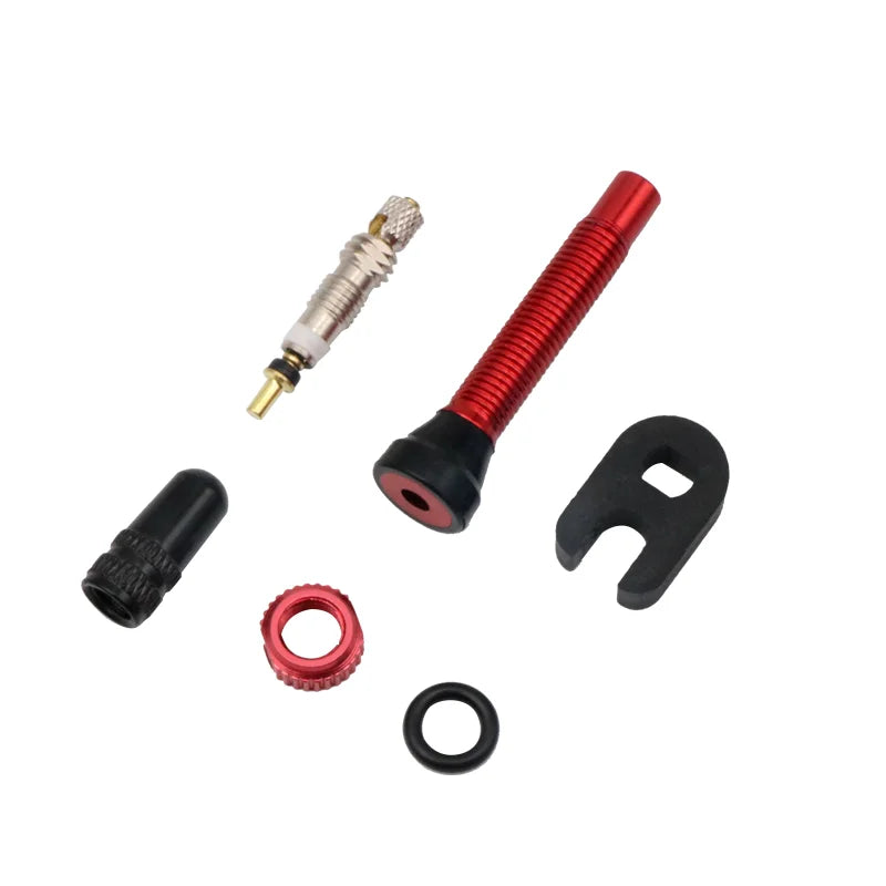 2Pcs 40/60MM Bicycle Vacuum Air Valve Durable Alloy Stem Brass Core F/V Presta MTB Bike Tubeless Tire Nozzle Cap Cycling Parts