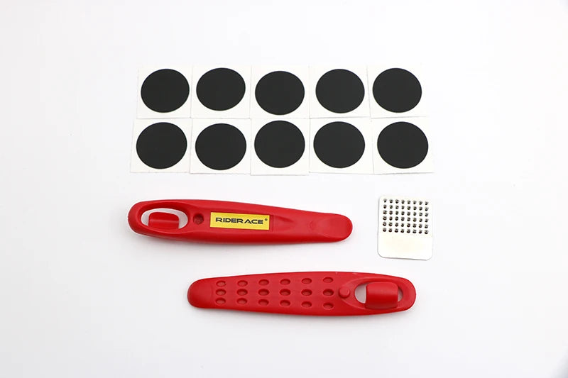 Bicycle Glueless Chip Patches Kit Tyre Tire Lever Wheel Repair Tool MTB Mountain Bike Road Inner Tire Piece Cycling Accessories