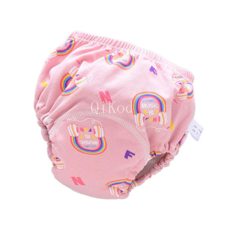 Baby Infant Toddler Waterproof Training Pants Cotton Changing Nappy Cloth Diaper Panties Gifts Reusable Washable 6 Layers Crotch
