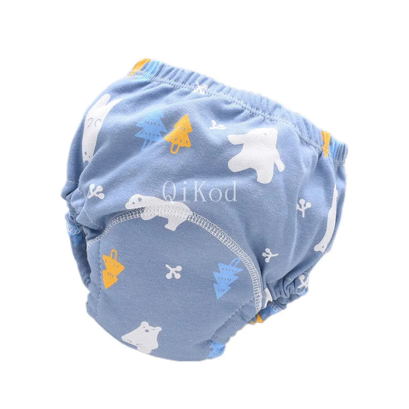 Baby Infant Toddler Waterproof Training Pants Cotton Changing Nappy Cloth Diaper Panties Gifts Reusable Washable 6 Layers Crotch