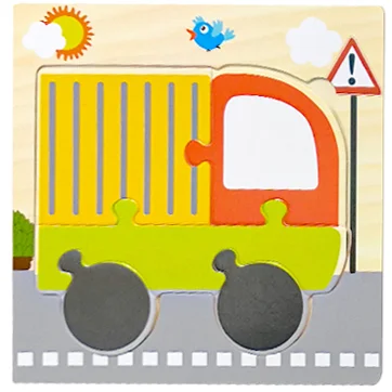 Baby Wooden Toys 3D Puzzle Cartoon Animal Intelligence Jigsaw Puzzle Shape Matching Montessori Toys For Children Gifts