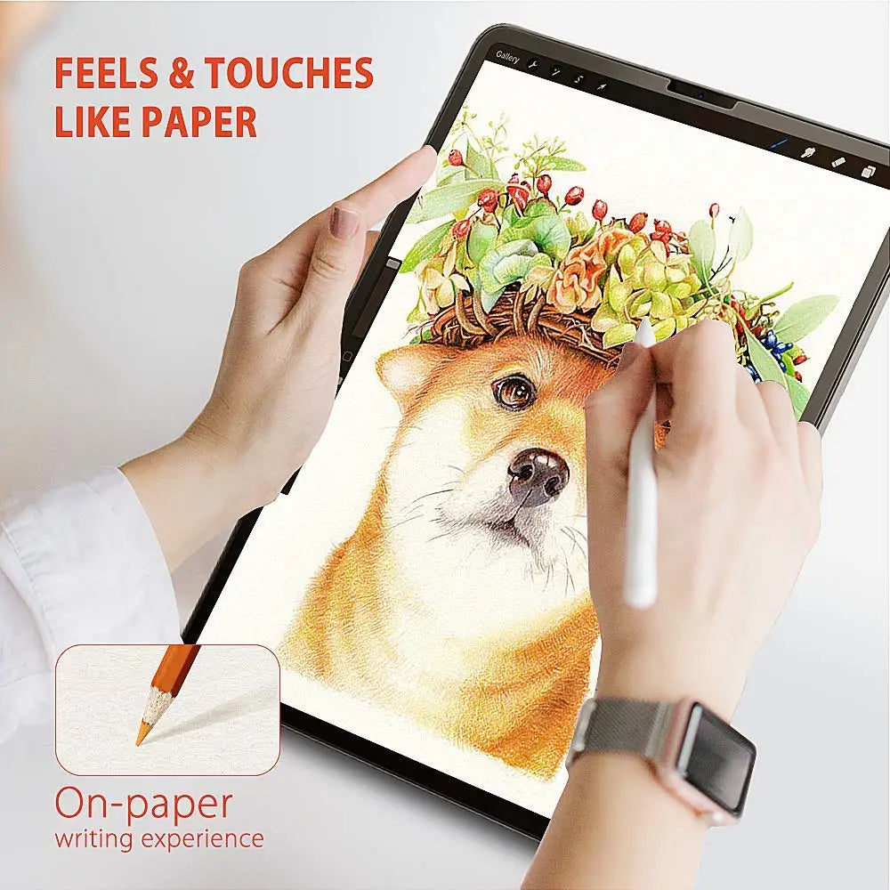 GOOJODOQ Like Paper Texture Film Screen Protector for iPad Pro 11 13 Air 4 5 6 iPad Mini 6 7 9th 8th 7th 10.2 10th generation