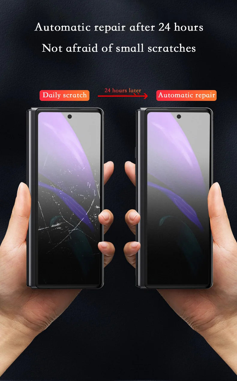 Matte Hydrogel Soft TPU Film For Samsung Galaxy Z Fold 5 4 3 2 5G Internal Inner Outer Hinge Sticker Full Body Screen Protector