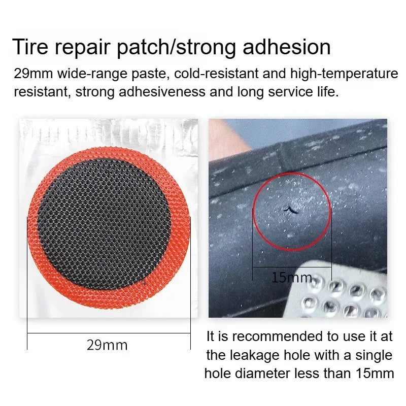 Bicycle tire repair kit 15pcs Cycling Inner Tube Puncture Patch Kits with repair patch Glue tire repair Bicycle accessories