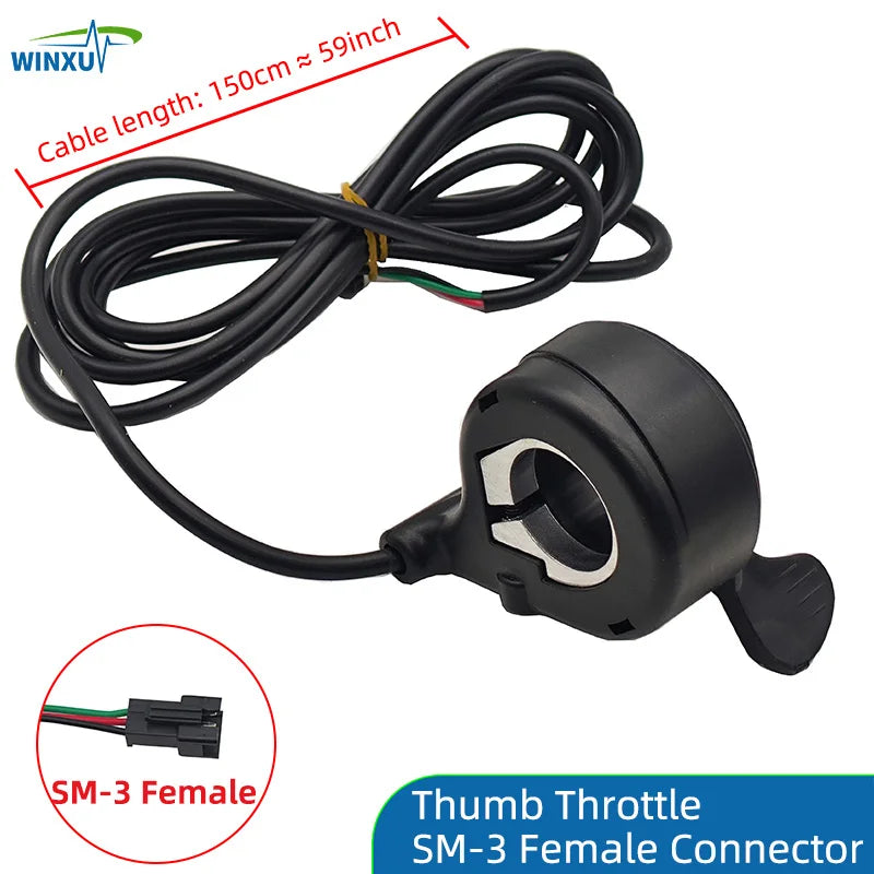 Electric Bicycle Throttle Speed Regulator Non-Display Speed Control Thumb Throttle Accelerator E-Bike Scooter Accessories