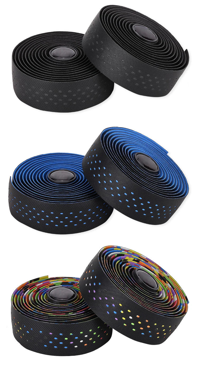 New Road Bike Handlebar Tapes Shock-absorbing Cycling Anti-slip Handlebar Bar Tape Wear-Resistant Bicycle Strap Bikes Belt