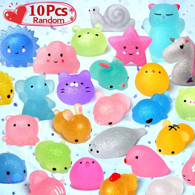 5-50 PCS Kawaii Squishies Mochi Anima Squishy Toys For Kids Antistress Ball Squeeze Party Favors Stress Relief Toys For Birthday