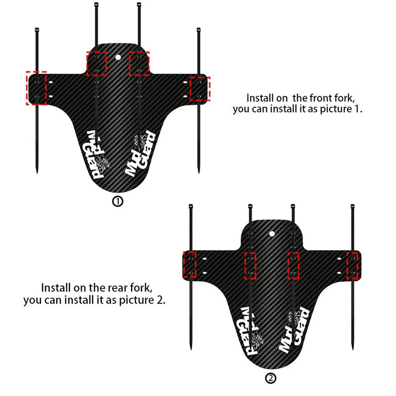 Bicycle Fenders Carbon Fiber Front Rear MTB Road Bike Tire Wings Mud Guard Bicycle Tire Wheel Fenders Bike Parts