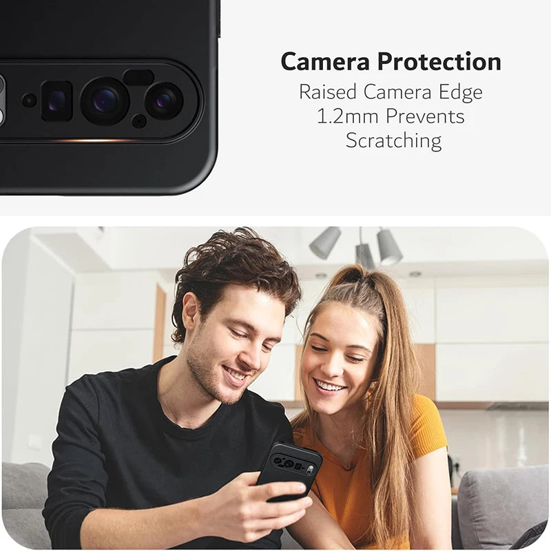 LUXURY MATTE SILICONE ULTRA THIN SOFT CASE FOR GOOGLE PIXEL 9 PRO XL 8 8A SOLID BLACK FROSTED SHELL FOR GOOGLE 8 PRO 9PRO XL 9XL