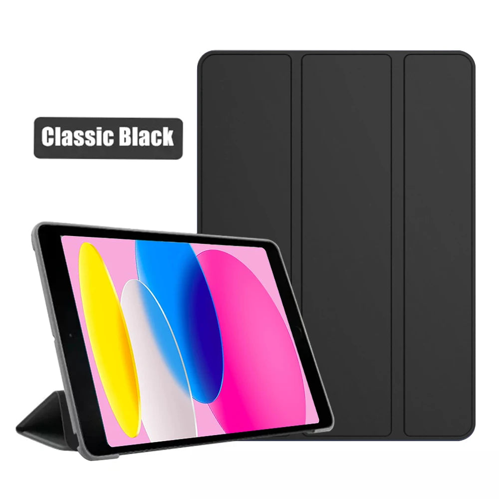 New iPad 10 2022 10th Generation A2696 PU Leather Tablet Folding Smart Cover Funda for Apple iPad 10 9 Inch Protective Case
