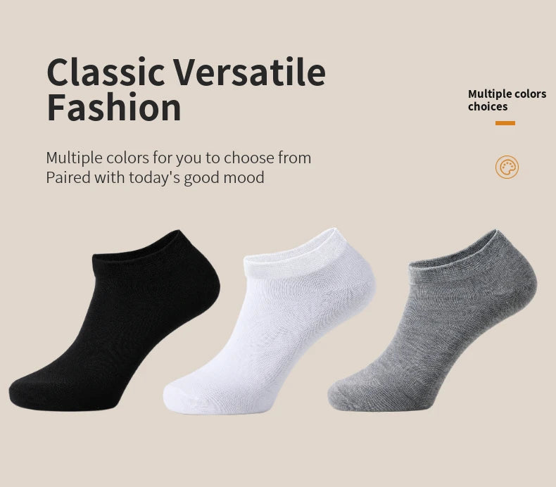 5/6/7/10 Pairs Women/Men Boat Socks Invisible Low Cut Silicone Non-slip Summer No-show Ankle Socks Solid Color Casual Breathable