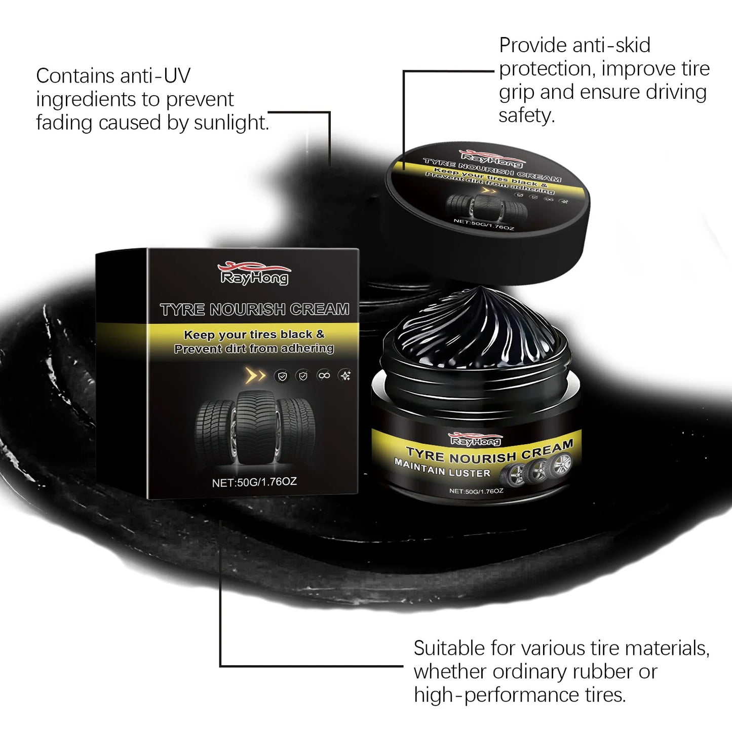 Car Tire Gloss Coating Hydrophobic Sealant Wax Agent Tyre Maintenance Cleaner Motorcycle Bike Tire Polishing Refurbishment Tools