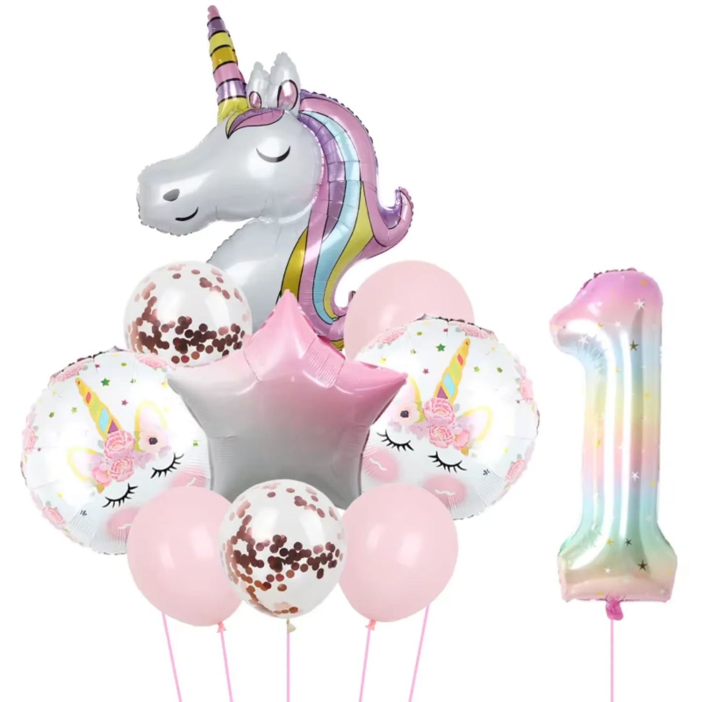 Rainbow Unicorn Balloon 40Inch Foil Balloon Unicorn Theme Suitable for Birthday Shower Party Balloon Supplies